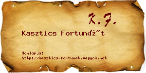Kasztics Fortunát névjegykártya